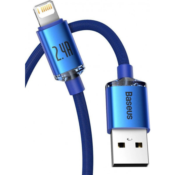 Фото - Кабель синхронізації даних Baseus USB to Lightning 2.4A 1.2m Blue (CAJY000003)