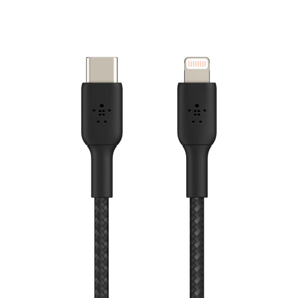 Фото - Кабель Belkin USB-С - Lightning Braided 2 m Black (CAA004BT2MBK)