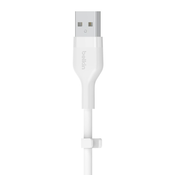 Фото - Кабель синхронізації даних Belkin USB-A - Lightning Silicone 1m White (CAA008BT1MWH)