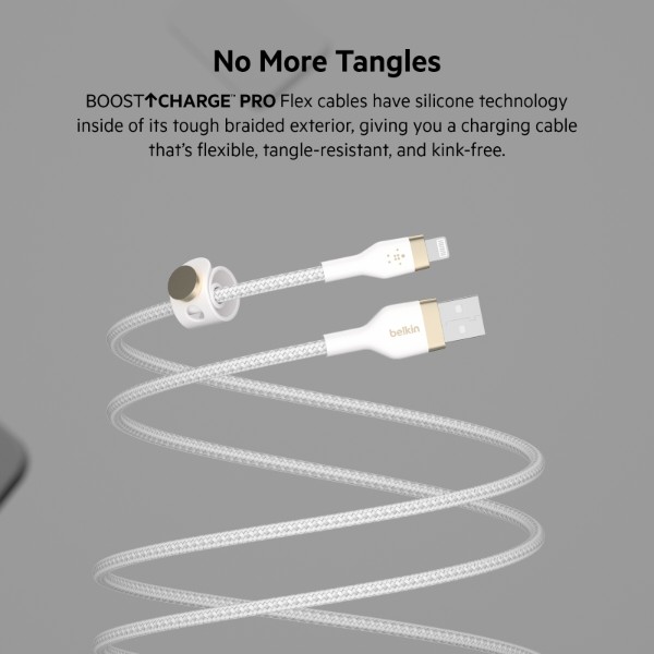 Фото - Кабель Belkin USB-A - Lightning 1 м White (CAA010BT1MWH)