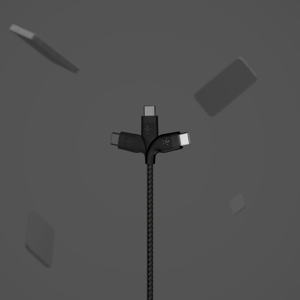 Фото - Кабель синхронізації даних Belkin USB-С - USB-C 1 м Black (CAB011BT1MBK)
