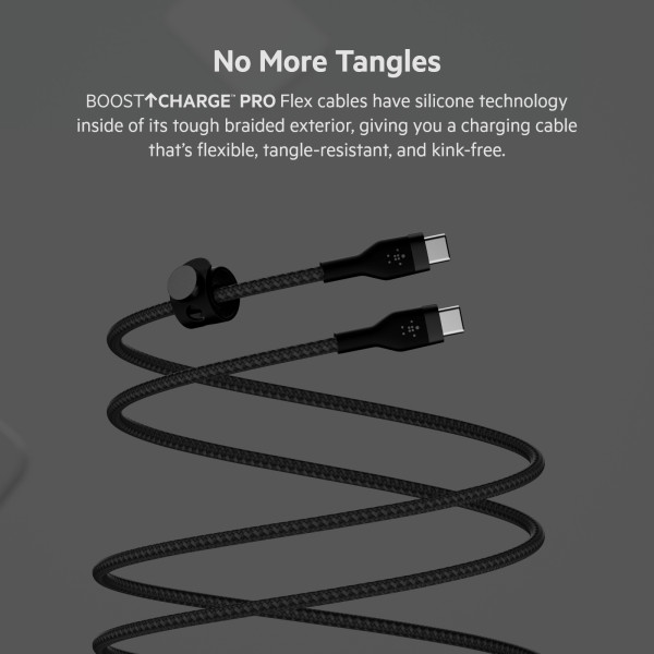 Фото - Кабель синхронізації даних Belkin USB-С - USB-C 1 м Black (CAB011BT1MBK)