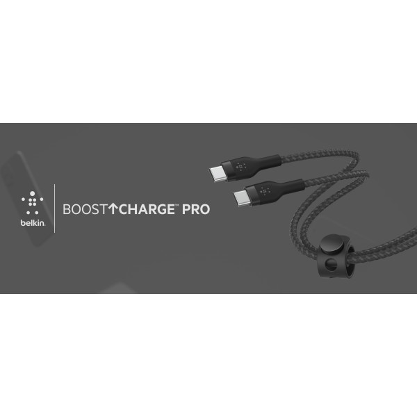 Фото - Кабель синхронізації даних Belkin USB-С - USB-C 1 м Black (CAB011BT1MBK)