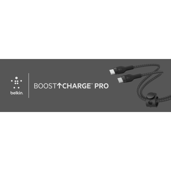Фото - Кабель синхронізації даних Belkin USB-С - USB-C 1 м Black (CAB011BT1MBK)