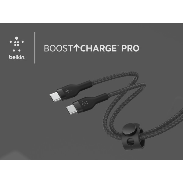 Фото - Кабель синхронізації даних Belkin USB-С - USB-C 1 м Black (CAB011BT1MBK)
