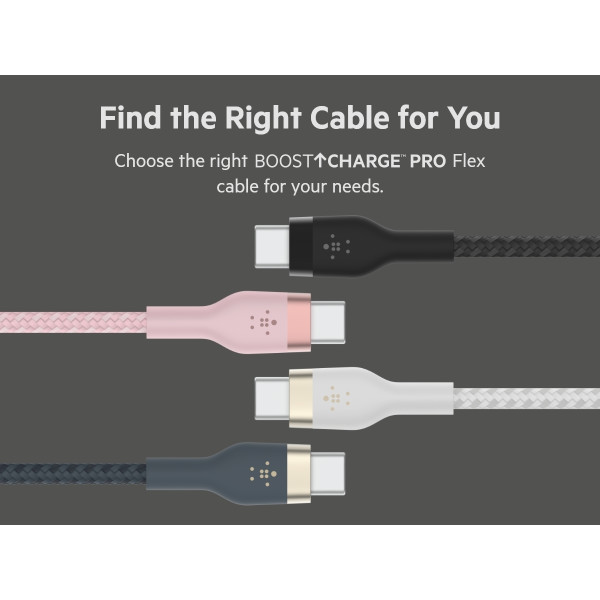 Фото - Кабель синхронізації даних Belkin USB-С - USB-C 1 м Black (CAB011BT1MBK)