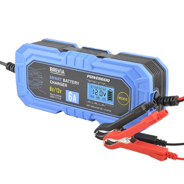Фото - Пускозарядное устройство Brevia POWER600 6A 6V/12V 4-150Ah  (20600EP)