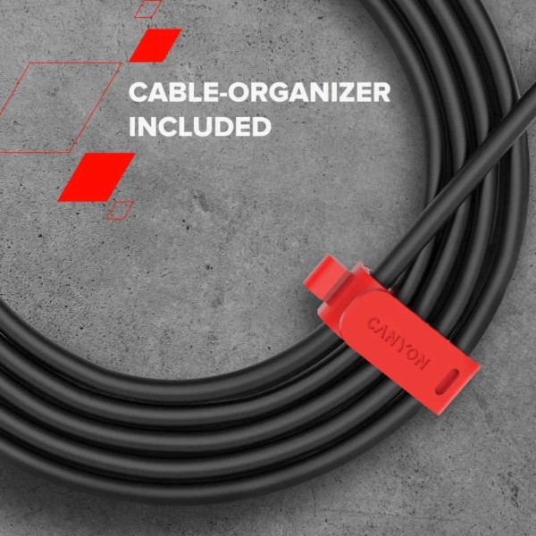 Фото - Кабель Canyon Onwire 18TP USB-A to USB-C 2m 18W TPE White (CNS-AC18SC20W)