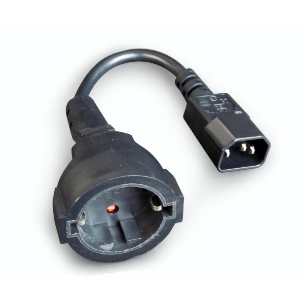 Фото - Кабель живлення Cablexpert C14 Male to Schuko Female 0.15m (PC-SFC14M-01)