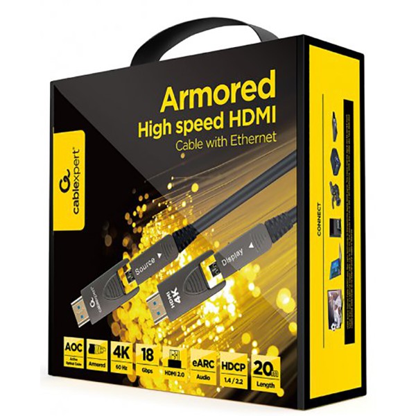 Фото - Кабель оптический Cablexpert HDMI-A/D на A/D V.2.0 20m (CCAP-HDMIDD-AOC-20M)