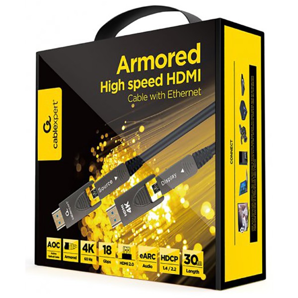Фото - Кабель Optical Cablexpert HDMI-A/D на A/D V.2.0 30m (CCAP-HDMIDD-AOC-30M)