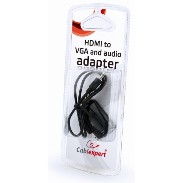 Фото - Переходник Cablexpert HDMI-VGA/3.5mm Black (AB-HDMI-VGA-02)