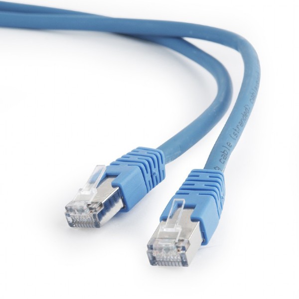 Фото - Кабель патч-корд Cablexpert S/FTP (PP6A-LSZHCU-B-1M) 50u 1.0m Blue