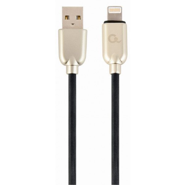 Фото - Кабель синхронізації даних Cablexpert USB 2.0 - Lightning 2m Black (CC-USB2R-AMLM-2M)