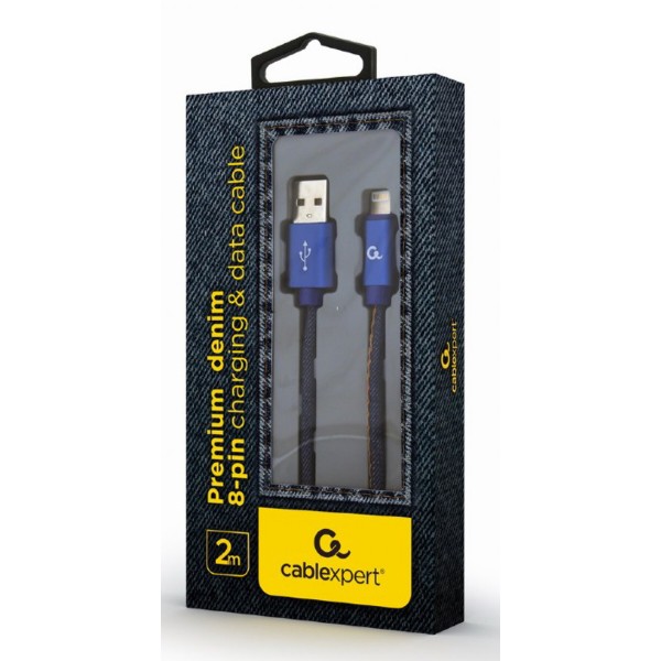 Фото - Кабель Cablexpert USB 2.0 - Lightning 2m Blue (CC-USB2J-AMLM-2M-BL)