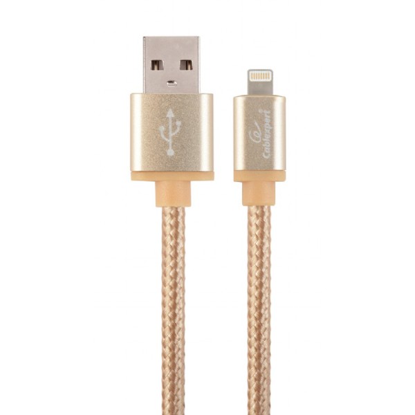 Фото - Кабель Cablexpert USB 2.0 - Lightning Gold 1.8m (CCB-mUSB2B-AMLM-6-G)