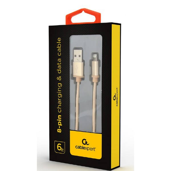 Фото - Кабель Cablexpert USB 2.0 - Lightning Gold 1.8m (CCB-mUSB2B-AMLM-6-G)