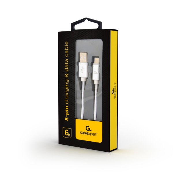 Фото - Кабель Cablexpert USB 2.0 - Lightning Silver 1.8m (CCB-mUSB2B-AMLM-6-S)