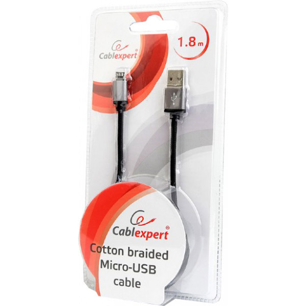 Фото - Кабель Cablexpert USB 2.0 - Micro B Black 1.8m (CCB-mUSB2B-AMBM-6)