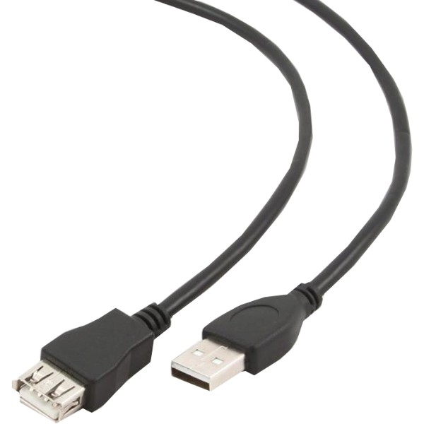 Фото - Кабель USB type A - USB type A Cablexpert USB 2.0(М) - USB 2.0(F) Premium Black 4.5m (CCP-USB2-AMAF-15C)