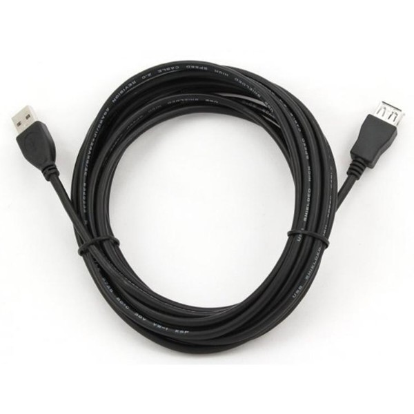 Фото - Кабель USB type A - USB type A Cablexpert USB 2.0(М) - USB 2.0(F) Premium Black 4.5m (CCP-USB2-AMAF-15C)