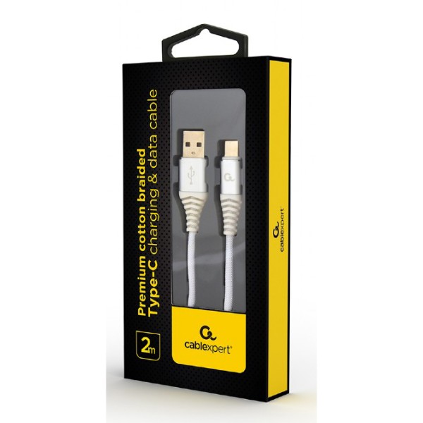 Фото - Кабель Cablexpert USB 2.0 - USB Type-C 2m White (CC-USB2B-AMCM-2M-BW2)