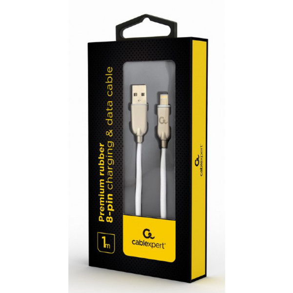 Фото - Кабель синхронізації даних Cablexpert USB 2.0 A - Lightning 1m White (CC-USB2R-AMLM-1M-W)