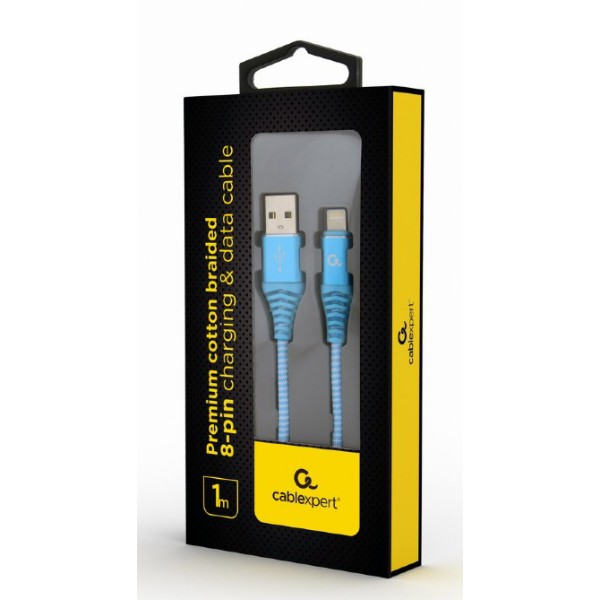 Фото - Кабель Cablexpert USB 2.0 A - Lightning Premium 1m Blue (CC-USB2B-AMLM-1M-VW)