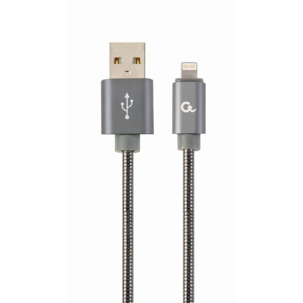 Фото - Кабель Cablexpert USB 2.0 A - Lightning  Premium 1m Grey (CC-USB2S-AMLM-1M-BG)