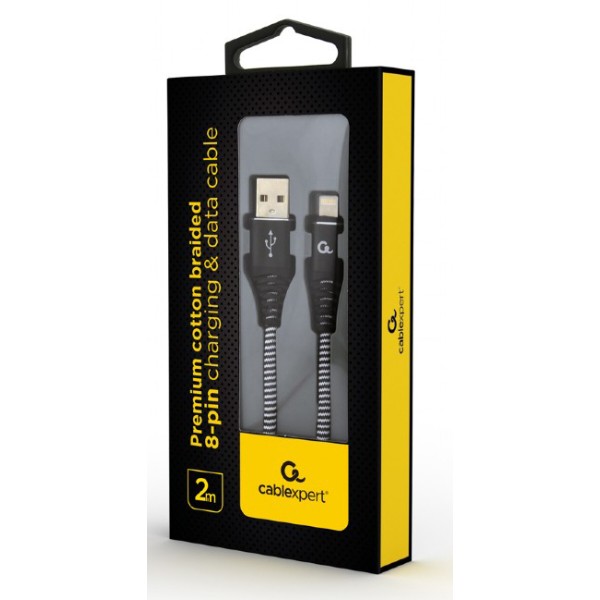 Фото - Кабель Cablexpert USB 2.0 A - Lightning Premium 2m Black (CC-USB2B-AMLM-2M-BW)