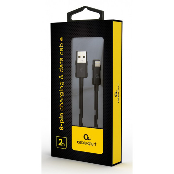 Фото - Кабель Cablexpert USB 2.0 A - Lightning Premium 2m Black (CC-USB2P-AMLM-2M)
