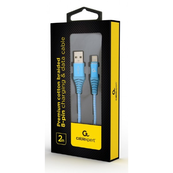 Фото - Кабель Cablexpert USB 2.0 A - Lightning Premium 2m Blue (CC-USB2B-AMLM-2M-VW)