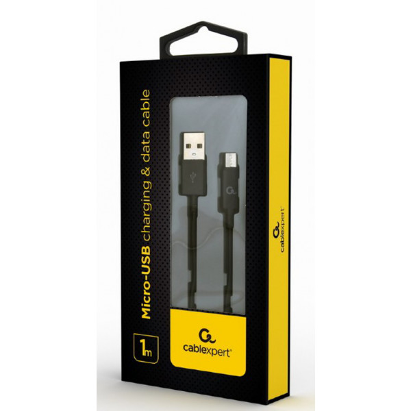 Фото - Кабель Cablexpert USB 2.0 A - microUSB B Premium 1m Black (CC-USB2P-AMmBM-1M)