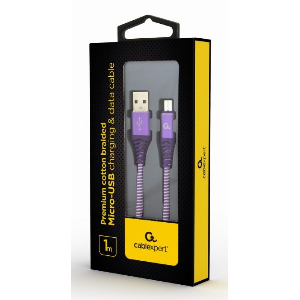 Фото - Кабель Cablexpert USB 2.0 A - microUSB B Premium 1m Violet (CC-USB2B-AMmBM-1M-PW)