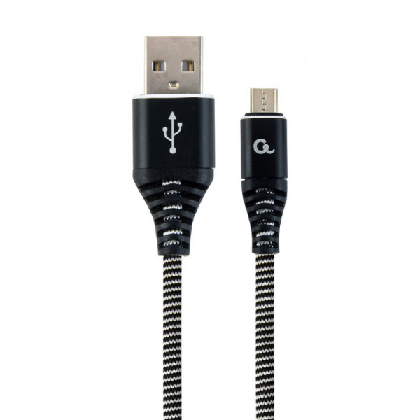 Фото - Кабель синхронізації даних Cablexpert USB 2.0 A - microUSB Premium 1m Black (CC-USB2B-AMmBM-1M-BW) Фото - Кабель синхронізації даних Cablexpert USB 2.0 A - microUSB Premium 1m Black (CC-USB2B-AMmBM-1M-BW)