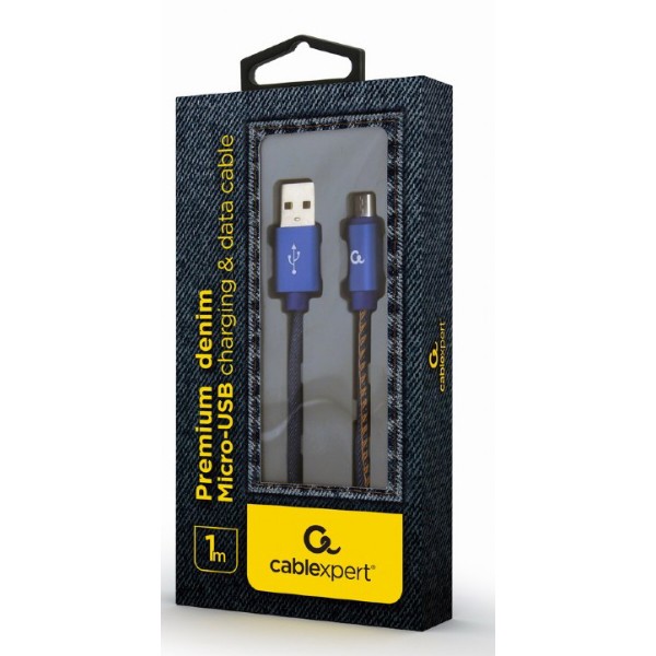 Фото - Кабель Cablexpert USB 2.0 A - microUSB Premium 1m Blue (CC-USB2J-AMmBM-1M-BL)