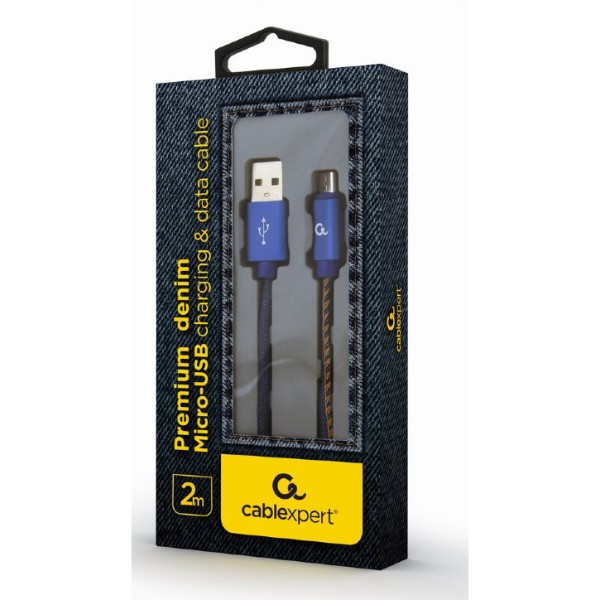 Фото - Кабель Cablexpert USB 2.0 A - microUSB Premium 2m Blue (CC-USB2J-AMmBM-2M-BL)
