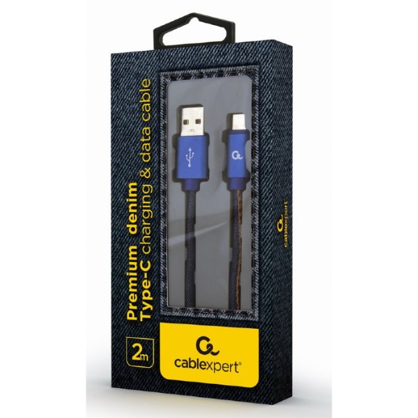 Фото - Кабель Cablexpert USB 2.0 A - USB Type-C 2m Blue (CC-USB2J-AMCM-2M-BL)