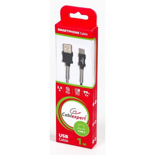 Фото - Кабель Cablexpert USB 2.0 A - USB Type-C Black 1m (CCPB-C-USB-03BK)