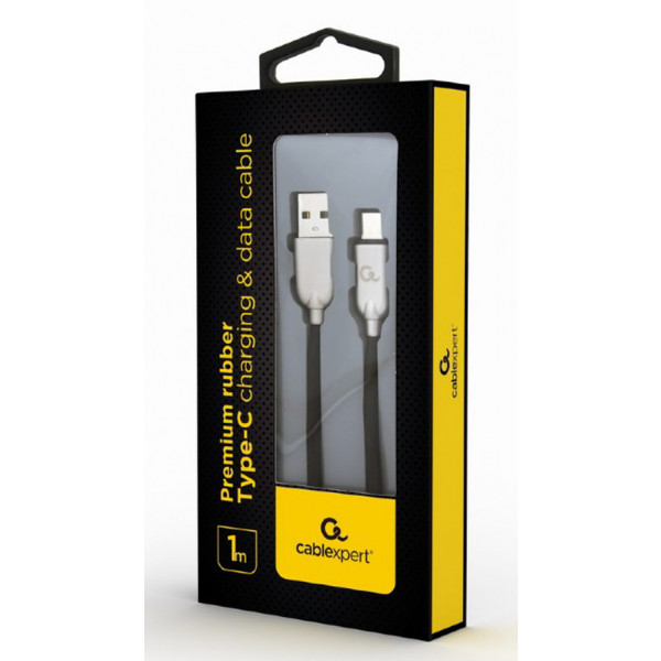 Фото - Кабель Cablexpert USB 2.0 A - USB Type-C Premium 1m Black (CC-USB2R-AMCM-1M)