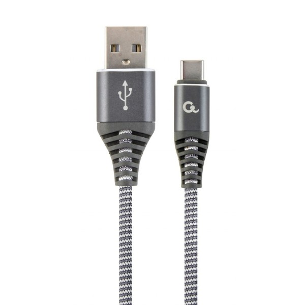 Фото - Кабель Cablexpert USB 2.0 A - USB Type-C Premium 1m Grey (CC-USB2B-AMCM-1M-WB2)