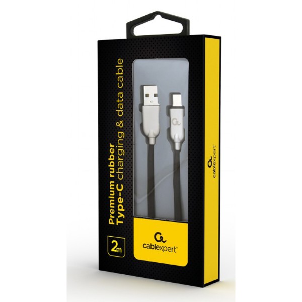 Фото - Кабель Cablexpert USB 2.0 A - USB Type-C Premium 2m Black (CC-USB2R-AMCM-2M)