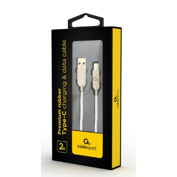 Фото - Кабель Cablexpert USB 2.0 A - USB Type-C Premium 2m White (CC-USB2R-AMCM-2M-W)