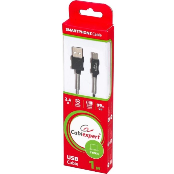 Фото - Кабель Cablexpert USB 2.0 A - USB Type-C Premium Black  1m (CCPB-C-USB-06BK)