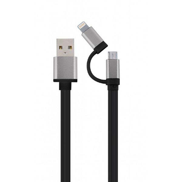 Фото - Кабель Cablexpert USB 2.0 BM - Lightning/Micro USB 1m Grey (CC-USB2-AM8PmB-1M-SG)