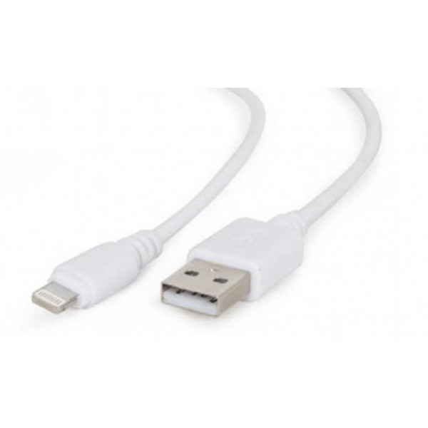 Фото - Кабель синхронізації даних Cablexpert USB 2.0 BM - Lightning 0.1m White (CC-USB2-AMLM-W-0.1M)