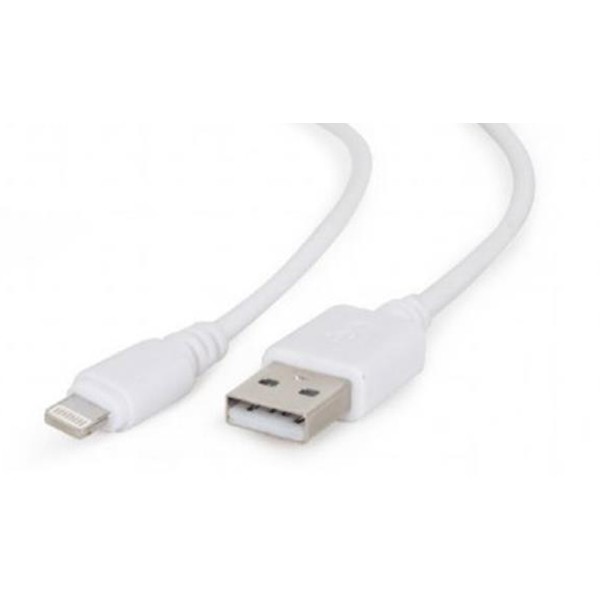 Фото - Кабель Cablexpert USB 2.0 BM - Lightning 0.5m White (CC-USB2-AMLM-W-0.5M)