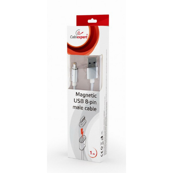 Фото - Кабель синхронізації даних Cablexpert USB 2.0 BM - Lightning (CC-USB2-AMLMM-1M) 1m White