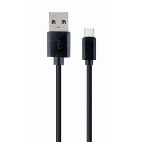 Фото - Кабель синхронізації даних Cablexpert USB 2.0 BM - USB Type-C 1m Black (CC-USB2-AMCM-1M)