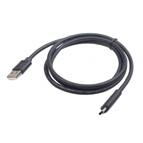 Фото - Кабель синхронізації даних Cablexpert USB 2.0 BM - USB Type-C 1m Black (CC-USB2-AMCM-1M)
